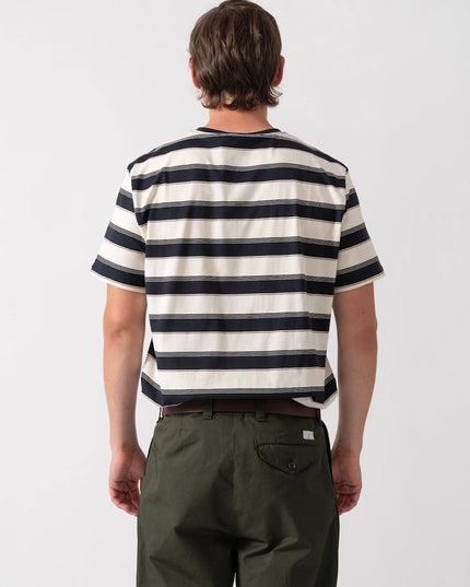 Fred Perry Striped Tshirt - Navy/Cream