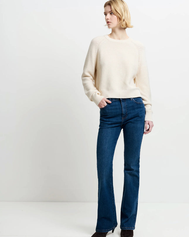 Lilly Mozart Crew Neck Jumper - Oatmeal Melange