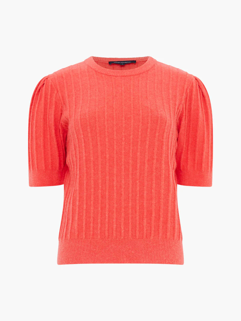 Lola Recycled Short Sleeve Jumper - Cayenne Red