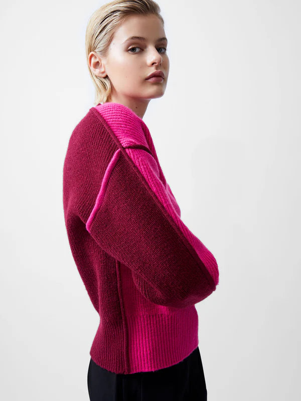 Lorena High Neck Jumper - Luminous Pink/Baked