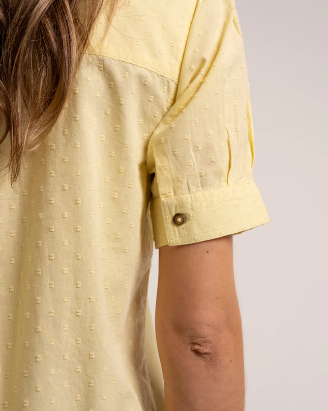 Cowrie Textured Blouse - Lemon