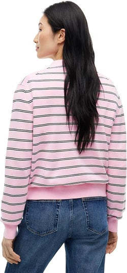 Essential Crew Sweater - PInk Sugar/Stripe