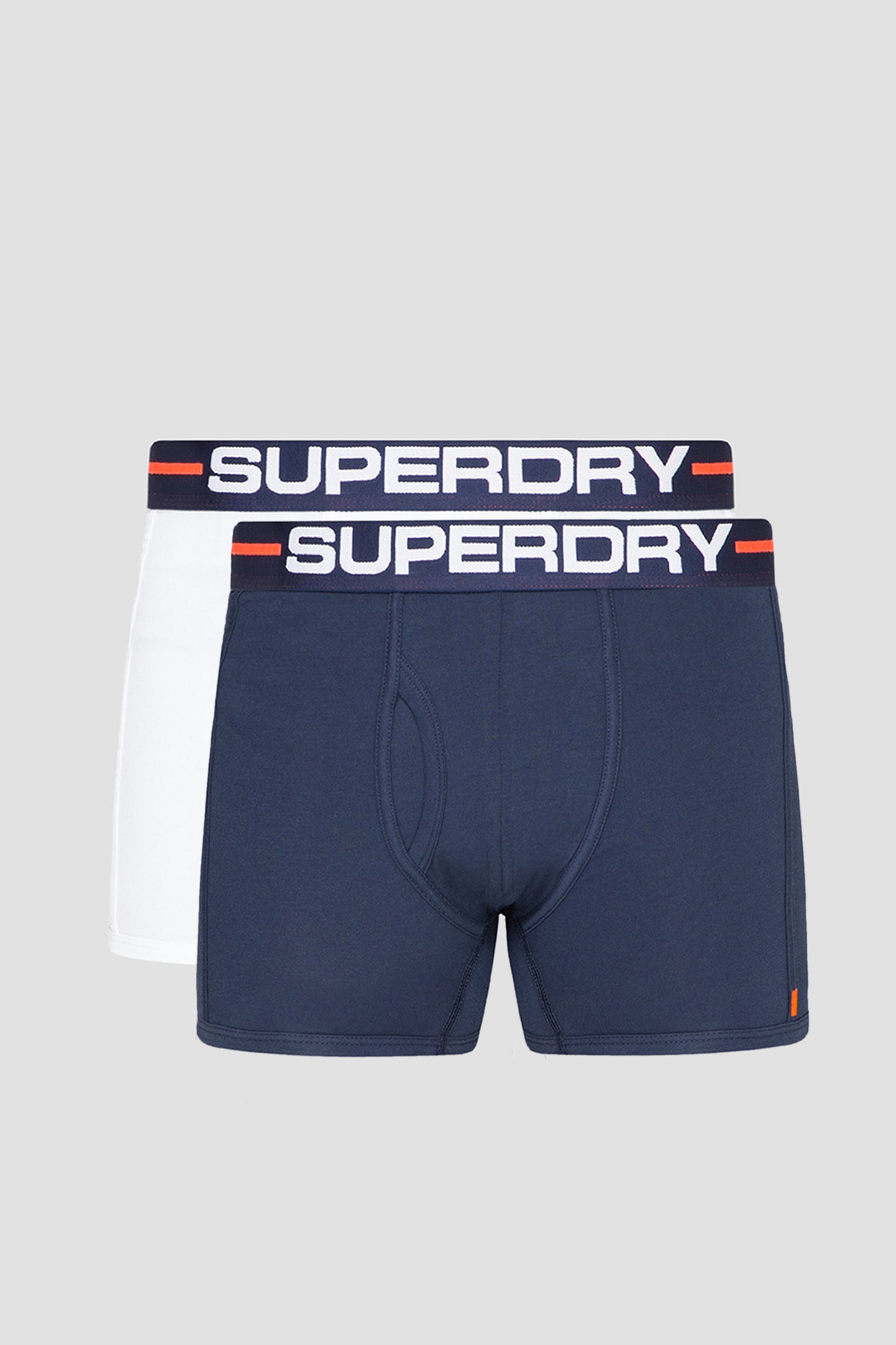 Superdry 2 Pack Organic Cotton Boxer Set - Rich Navy/White