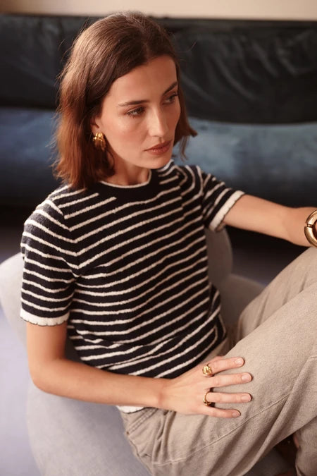 Olivia Knit Top - Navy