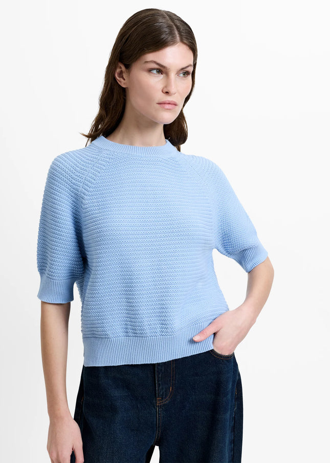 Lilly Mozart Short Sleeve Jumper - Pretty Blue