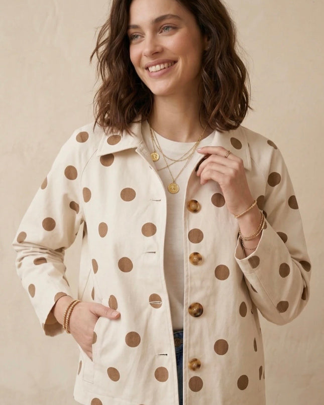 Marié Trench Jacket - Polka Dot