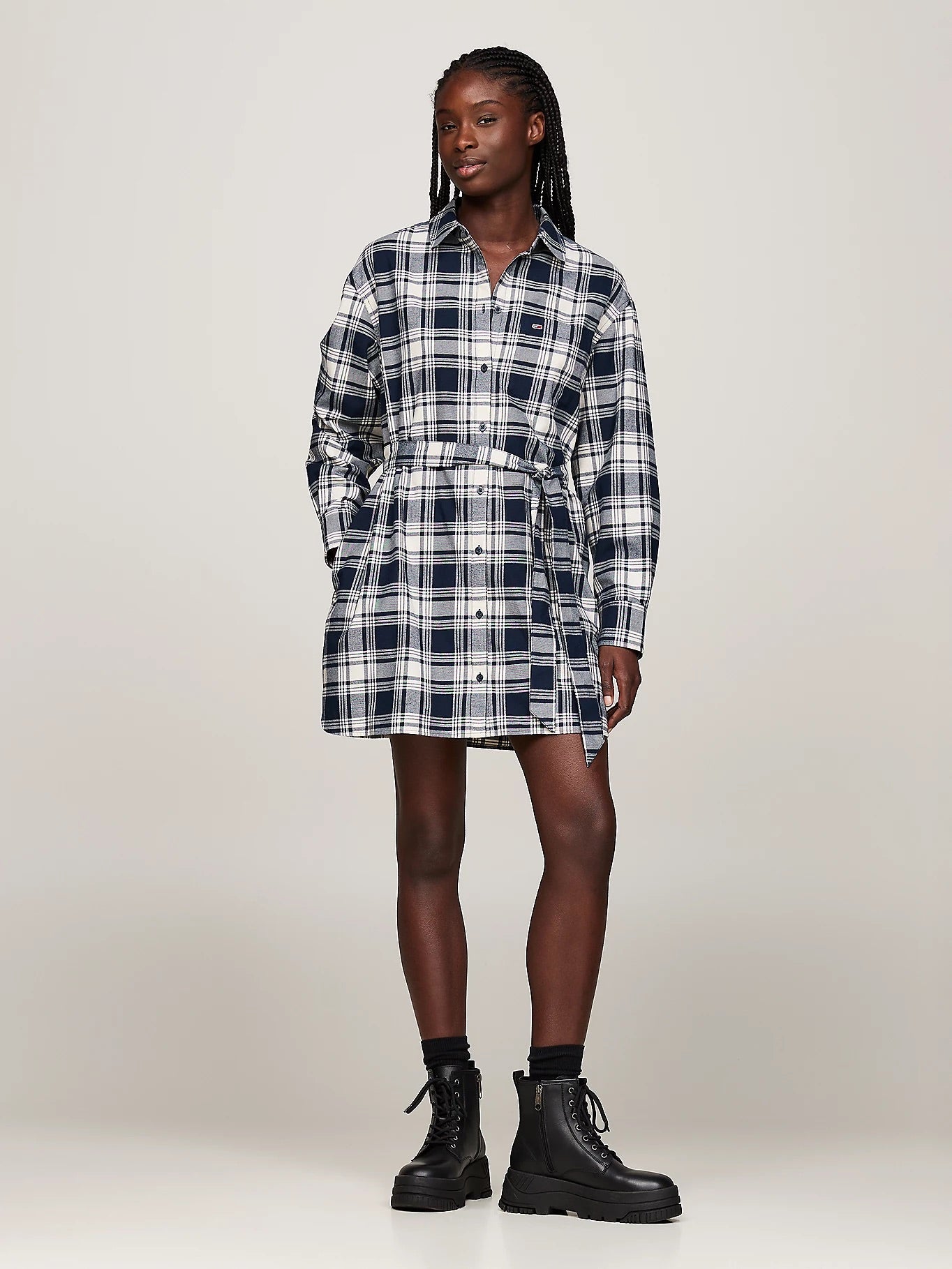 Tommy Jeans - Relaxed Belted Shirt Dress - Winter Check