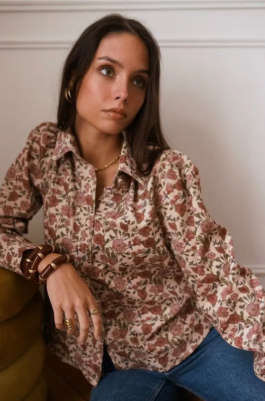 Judie Retro Print Floral Shirt