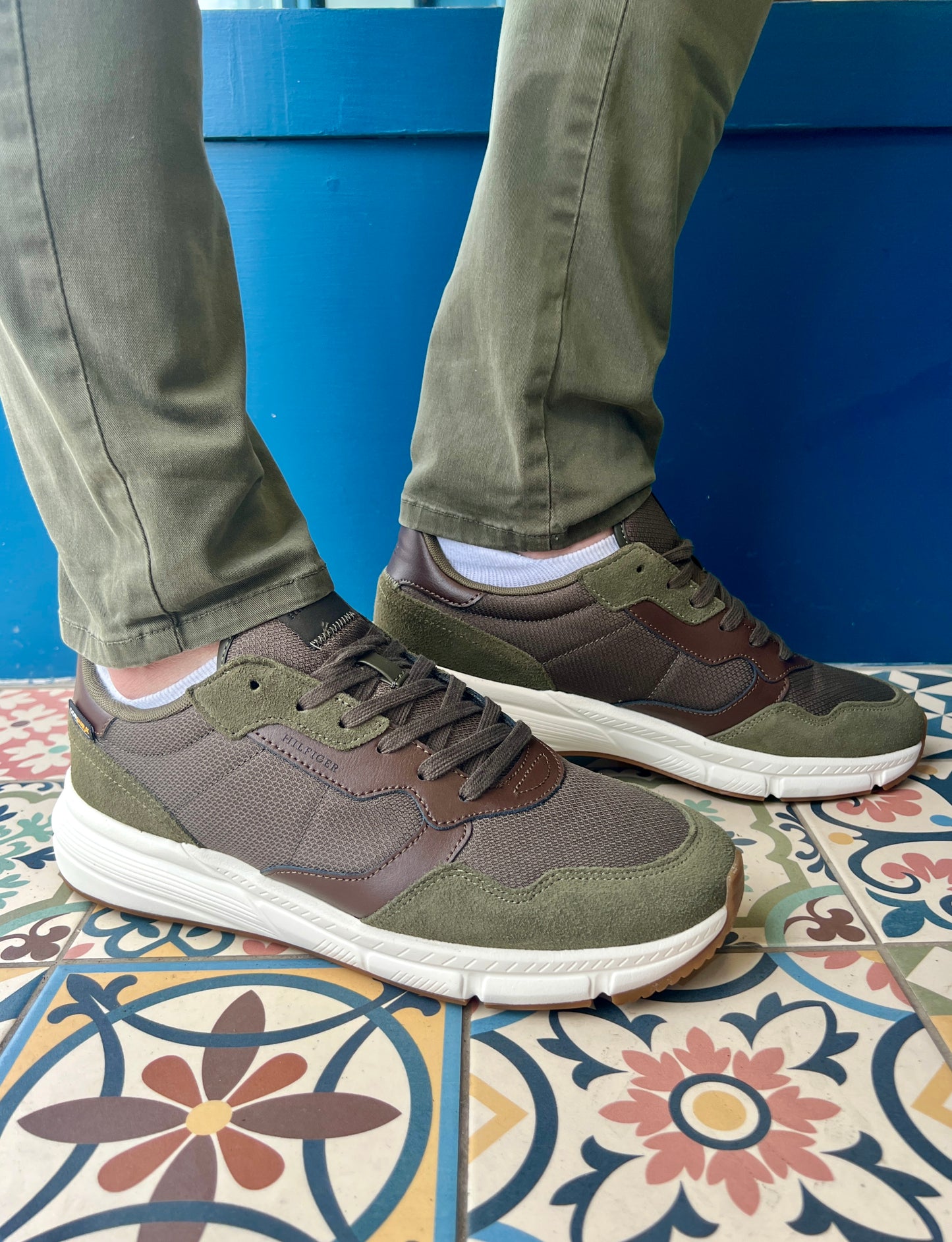 Tommy Hilfiger - Faston Cordura Mix Trainer - Army Green