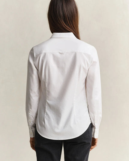 Stretch Oxford Shirt - White