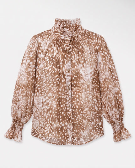 Annette Fawn Print Blouse