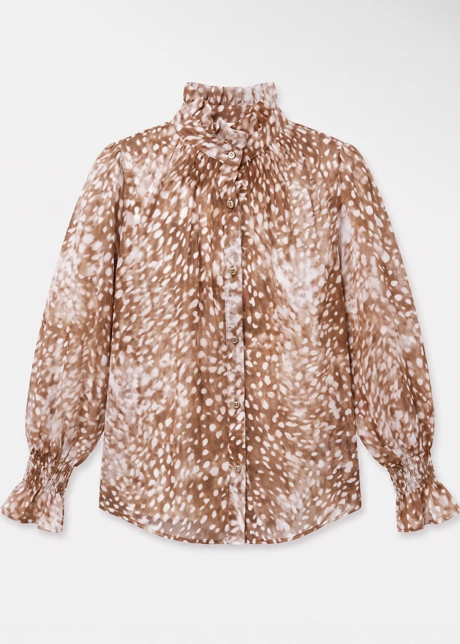 Annette Fawn Print Blouse