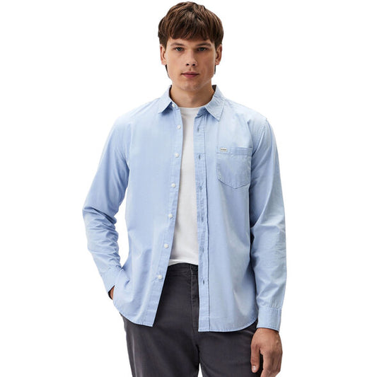 Slim Pocket Oxford Shirt - Blue
