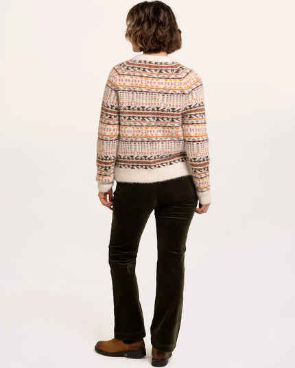 Brakeburn Black Gertrud Intarsia Knitted Cardigan