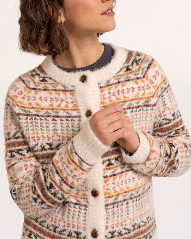 Brakeburn Black Gertrud Intarsia Knitted Cardigan
