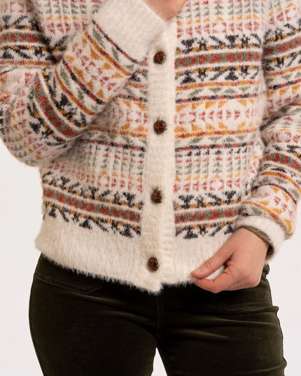 Brakeburn Black Gertrud Intarsia Knitted Cardigan