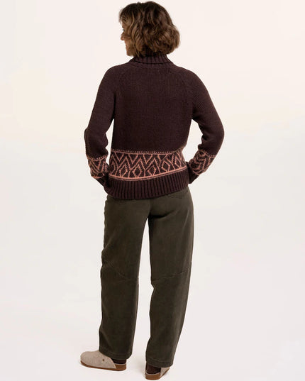 Brakeburn Brown Thyra Intarsia Knitted Jumper