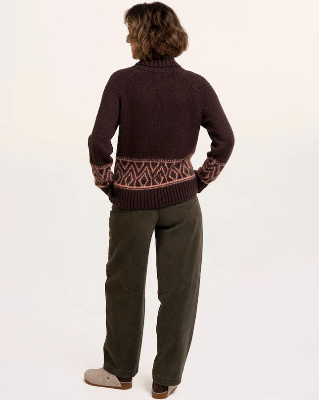 Brakeburn Brown Thyra Intarsia Knitted Jumper