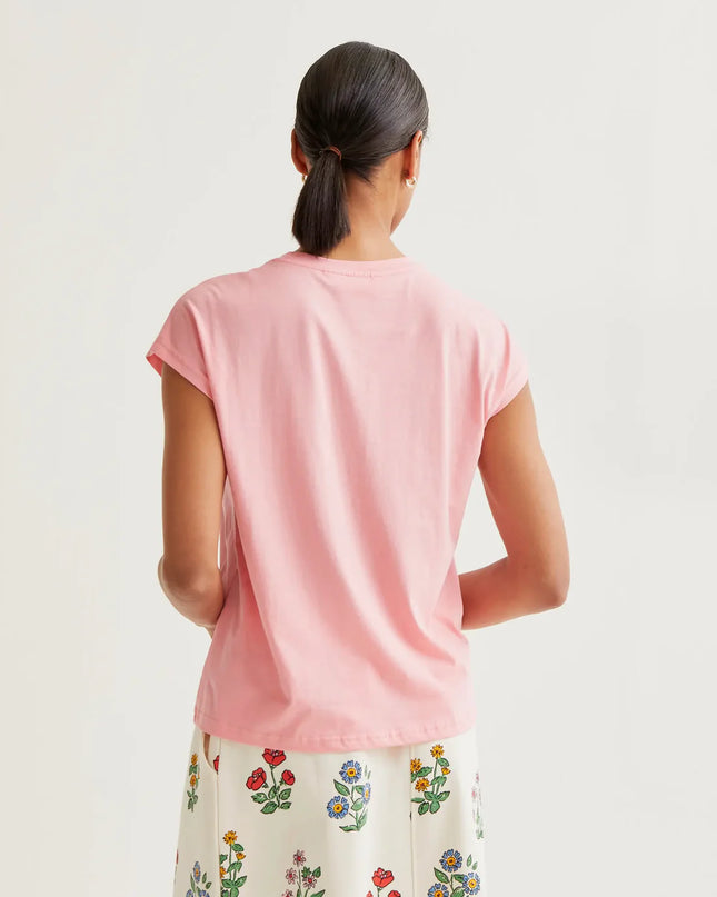 Frill Pocket T-Shirt - Pink