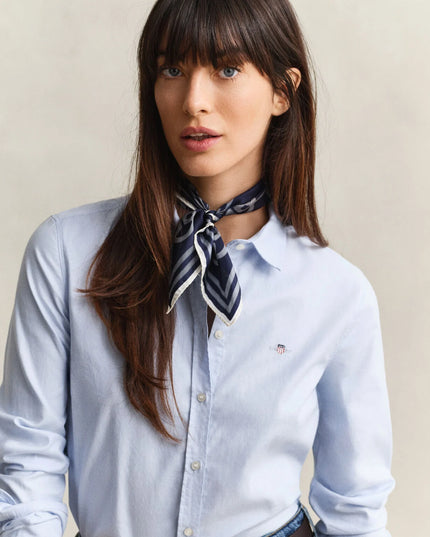Stretch Oxford Shirt - Light Blue