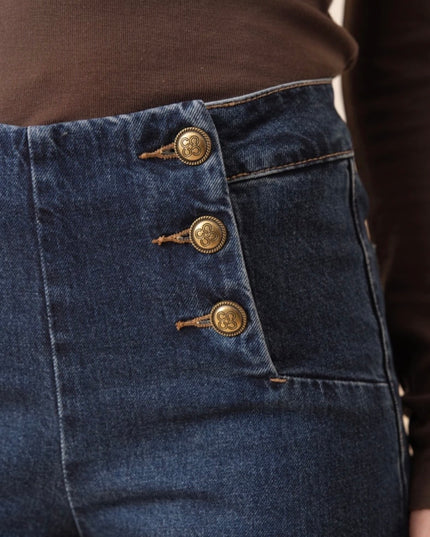 Victoire Wide Leg Jean - Dark Blue