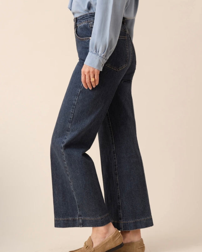 Vienna Wide Leg Jeans - Dark Blue
