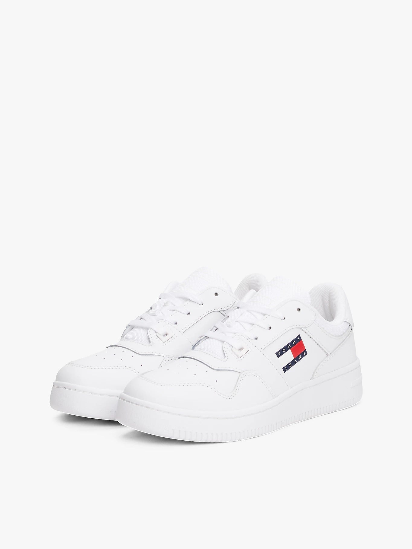 Tommy Jeans - Retro Leather Basketball Trainers - White