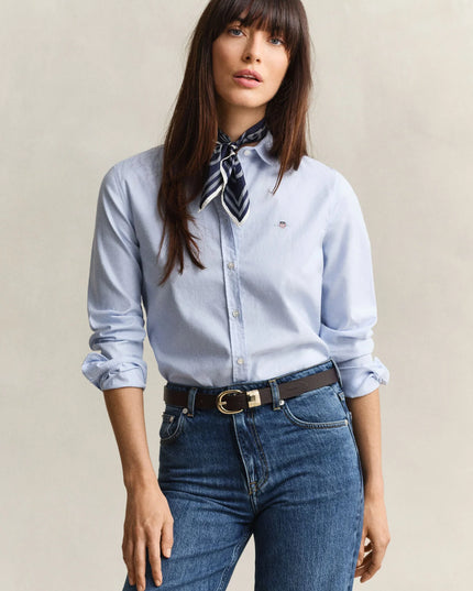 Stretch Oxford Shirt - Light Blue