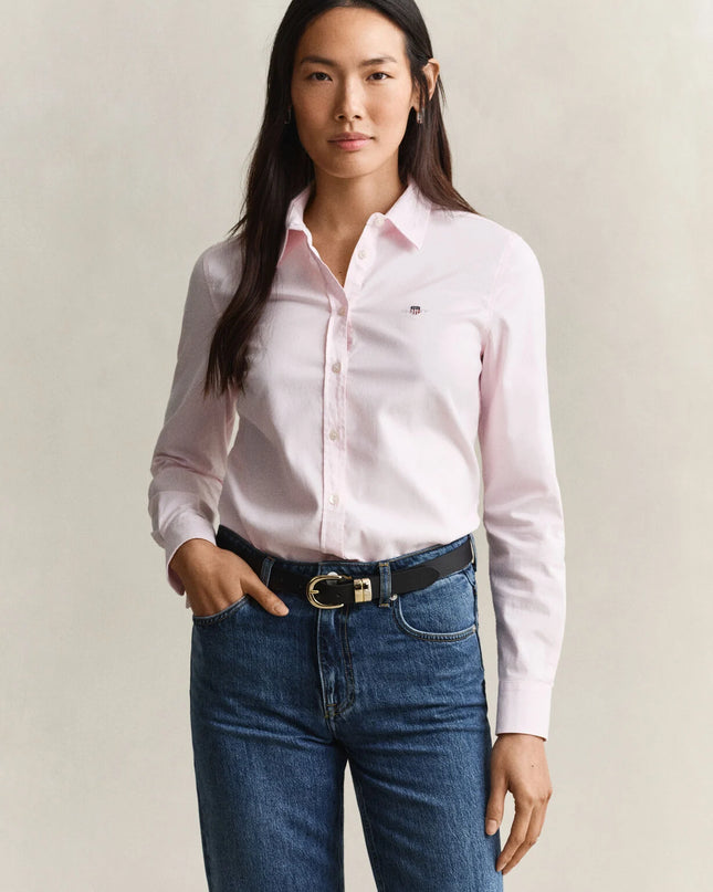 Stretch Oxford Shirt - Light Pink