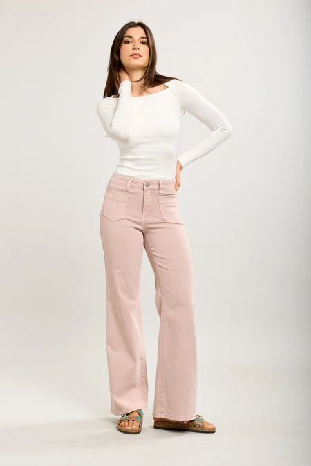 Anna Stretch Flare Jean - Rose Shadow
