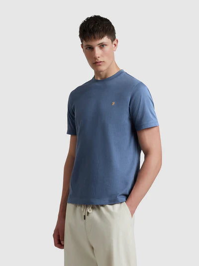 Danny Regular Fit Organic Cotton T-Shirt In River Bed