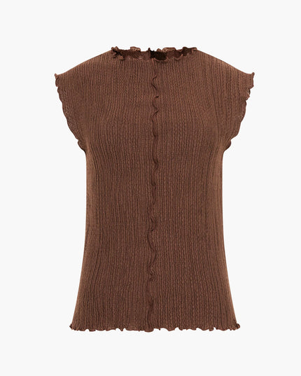 Andie Textured Top - Espresso Brown