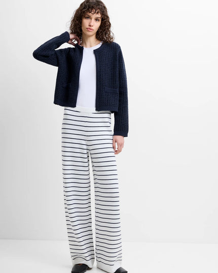 Noar Moss Stitch Cardigan - Navy