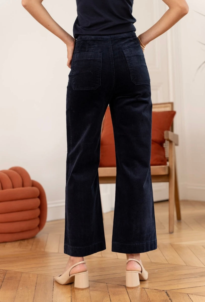 Victoria Corduroy Trouser - Navy