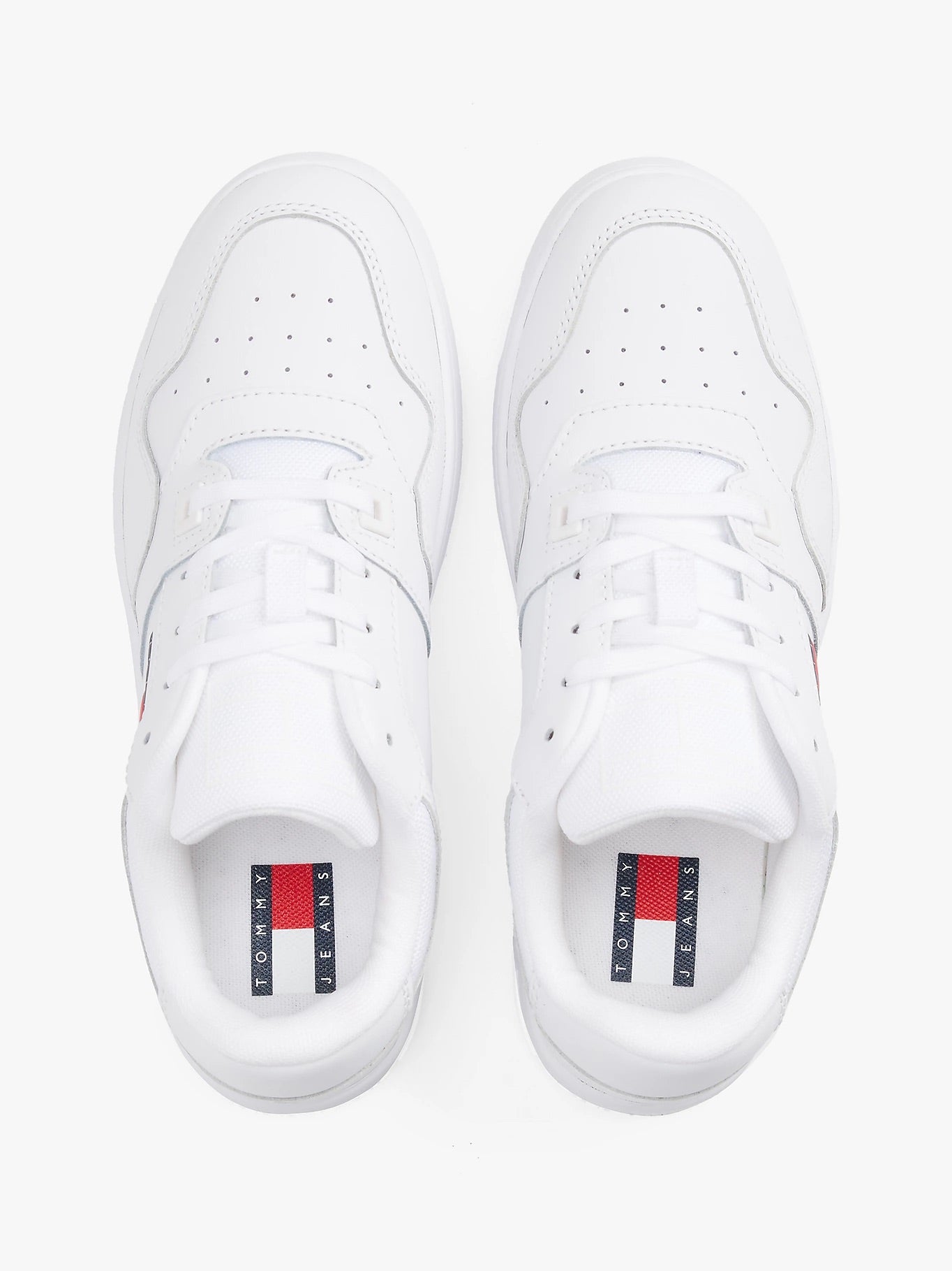 Tommy Jeans - Retro Leather Basketball Trainers - White