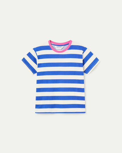 Striped Ringer Tee - Blue/Pink