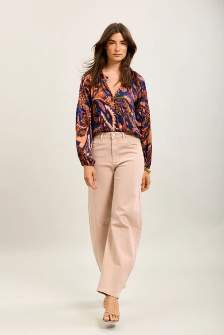 Maya Barrel Fit Jean - Blush Pink