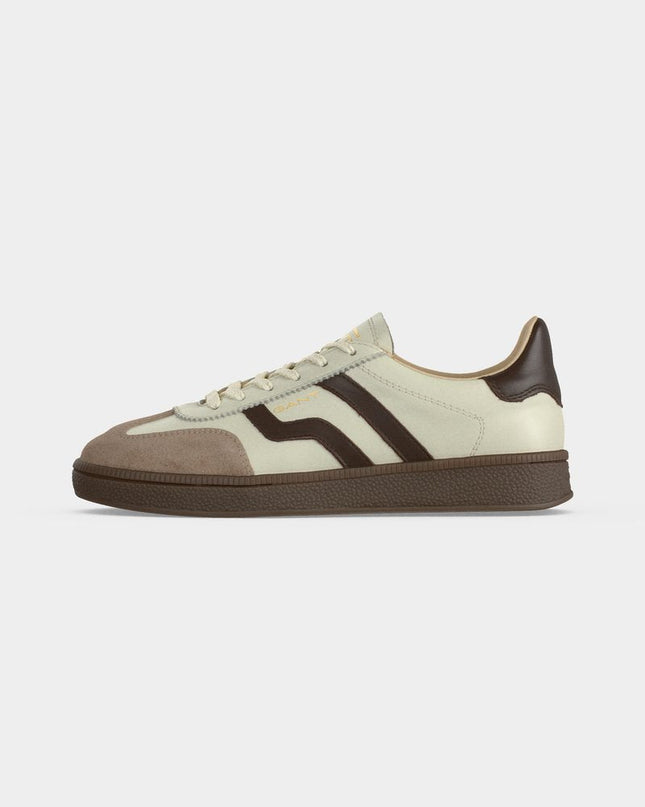 Cuzmo Leather Suede Sneakers in Putty/Desert Brown