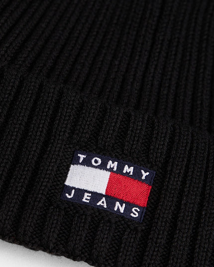 Heritage Logo Rib-Knit Beanie - Black