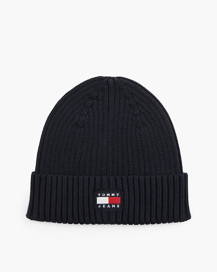 Heritage Logo Rib-Knit Beanie - Dark Navy