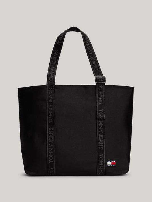 Tommy Jeans - Essential Repeat Logo Tote - Black