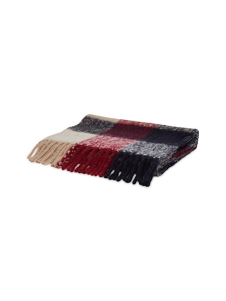 Tommy Hilfiger - Mixed Check Fluffy Wool Blend Scarf - Corp Mix