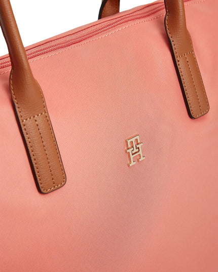 TH Monogram Crossbody Popette Tote Bag - Coral Clay