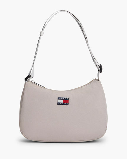Essential Repeat Logo Shoulder Bag - Stone