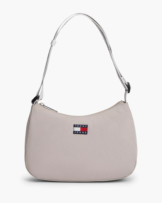 Essential Repeat Logo Shoulder Bag - Stone