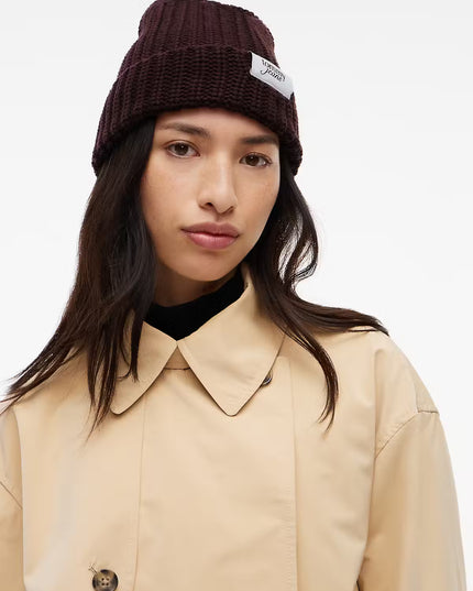 Script Beanie - Truffle Brown
