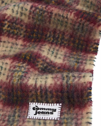 Script Seasonal Scarf - Beige Check
