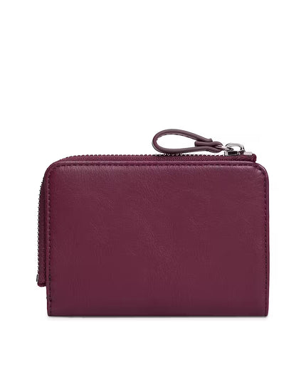 Bold Script Bifold Purse - Rosewood Brown