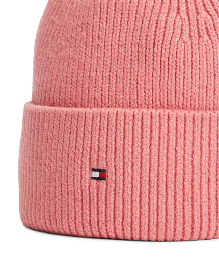 Flag Knit Beanie - English Pink