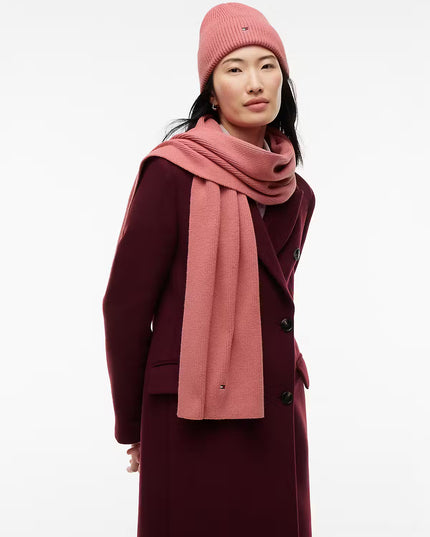 Flag Knit Scarf - English Pink